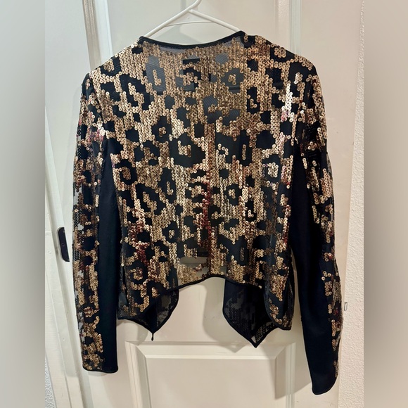 Guess Black and Gold Sequin Blazer - Picture 5 of 5